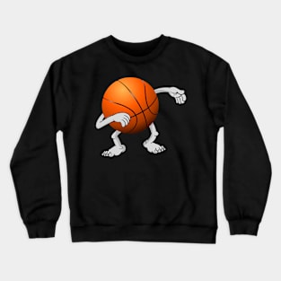 Funny dabbing basketball ball Crewneck Sweatshirt